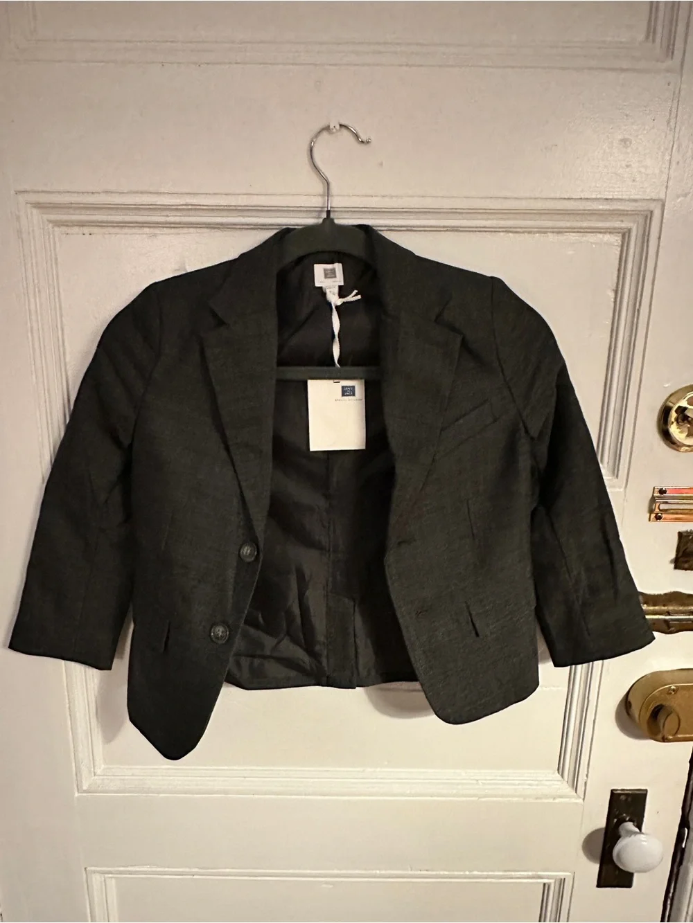 Janie and Jack Gray Herringbone Girls' Blazer